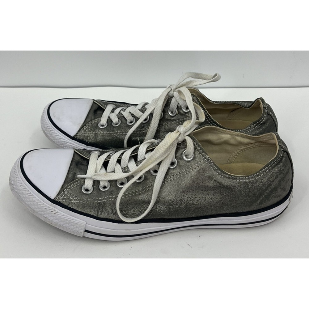 Converse All Star Women's 11 Men's 9 Low Top Chuck Taylors Sneakers Metallic - Picture 4 of 9